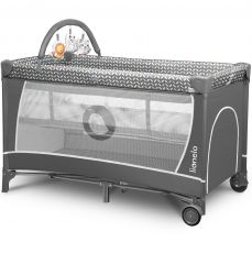 Дитячий манеж Lionelo Flower Grey Scandi